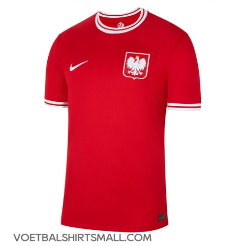 Polen Voetbalkleding Uitshirt WK 2022 Korte Mouwen